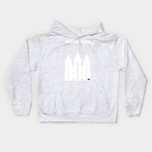 Break Free White Kids Hoodie by Daniela A. Wolfe Designs